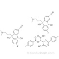 (-) - 4- (4-Dimetilamino) -1- (4-florofenil) -1- (hidroksibuti) -3-hidroksimetil) -benzonitril hemi D - (+) - di-p-toloiltartarik asit tuzu CAS 128173-53 -5